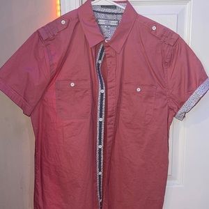 Pink Button Down Short Sleeve